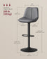 VASAGLE Bar Stools Set of 4, Adjustable Height Swivel Barstools, Slate Gray
