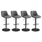 VASAGLE Bar Stools Set of 4, Adjustable Height Swivel Barstools, Slate Gray