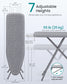 SONGMICS Adjustable Height Folding Ironing Board with Iron Rest – Dove Gray