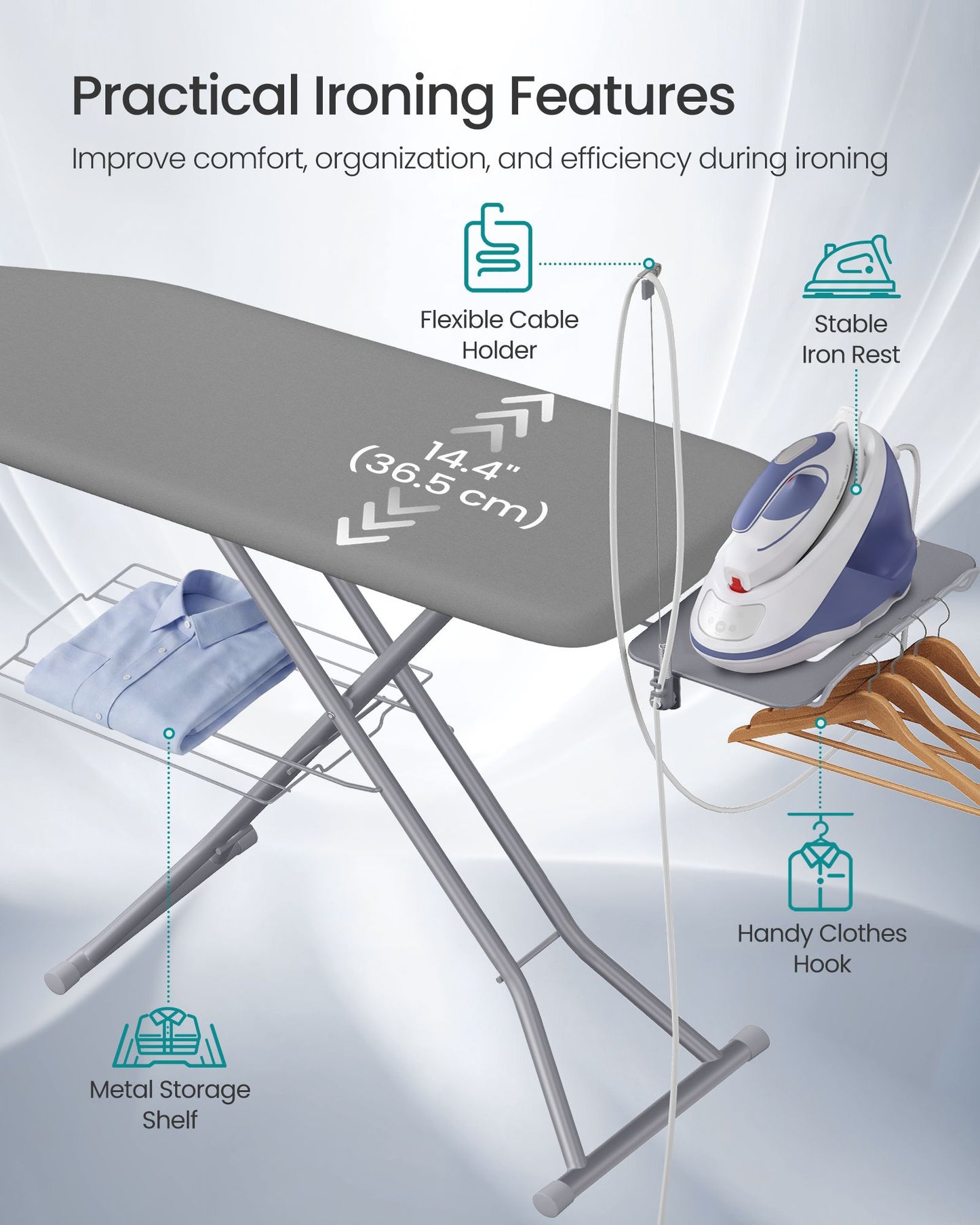 SONGMICS Ironing Board Full Size, for Laundry Room | ULLB009GD01S