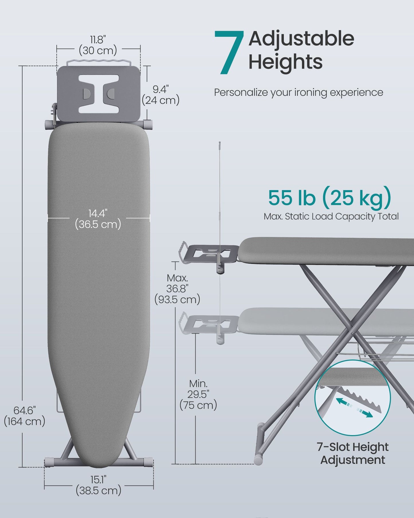 SONGMICS Ironing Board Full Size, for Laundry Room | ULLB009GD01S