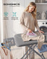 SONGMICS Ironing Board with Rest Cord Holder and Folding Rack – Grey