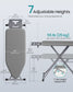 SONGMICS Ironing Board with Rest Cord Holder and Folding Rack – Grey