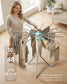 SONGMICS Clothes Drying Rack Foldable Rotary Tripod Laundry Drying Rack – Silver