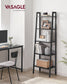 VASAGLE Ladder Shelf, Bookcase Book Shelf, Storage Shelves, 5-Tier, 22In Bookshelves – Ebony Black, Ink Black