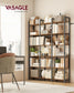 VASAGLE 6-Tier Bookshelf – Rustic Brown, Ink Black