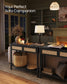 VASAGLE Boho Console Table, 2-Drawer, Ash Black