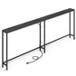 VASAGLE Narrow Sofa Table with Outlet and Hooks Charcoal Gray Ink Black – Charcoal Gray, Matte Black
