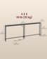 VASAGLE Narrow Sofa Table with Outlet and Hooks Charcoal Gray Ink Black – Charcoal Gray, Matte Black