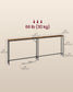 VASAGLE Narrow Sofa Table with Outlet and Hooks Rustic Brown Ink Black – Rustic Brown, Matte Black