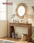 VASAGLE Narrow Console Table with Drawers and Bottom Shelf – Honey Brown – 9.4"D x 47.2"W x 29.9"H