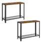 VASAGLE Set of 2 Narrow Sofa Console Tables