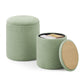 SONGMICS Set of Two Round Storage Stools – Laurel Green