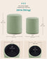 SONGMICS Set of Two Round Storage Stools – Laurel Green