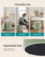 SONGMICS Set of Two Round Storage Stools – Laurel Green