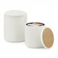 SONGMICS Set of Two Round Storage Stools – Cream White | ULOM013WD01