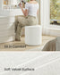 SONGMICS Set of Two Round Storage Stools – Cream White | ULOM013WD01