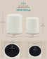 SONGMICS Set of Two Round Storage Stools – Cream White | ULOM013WD01