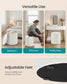 SONGMICS Set of Two Round Storage Stools – Cream White | ULOM013WD01