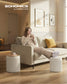 SONGMICS Set of Two Round Storage Stools – Cream White | ULOM017WD01