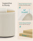 SONGMICS Set of Two Round Storage Stools – Cream White | ULOM017WD01