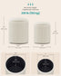 SONGMICS Set of Two Round Storage Stools – Cream White | ULOM017WD01