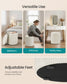 SONGMICS Set of Two Round Storage Stools – Cream White | ULOM017WD01