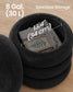 SONGMICS Round Storage Ottoman with Removable Lid Plush Fabric Black