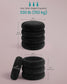 SONGMICS Round Storage Ottoman with Removable Lid Plush Fabric Black