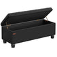 SONGMICS Storage Ottoman, 46.5 Inches Long Bed End Stool, Solid Wood Legs Buttons Decoration | ULOM071B01