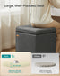 SONGMICS Linen Storage Ottoman with Lid – Slate Gray