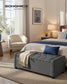 SONGMICS Linen Storage Ottoman Bench – Slate Gray