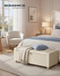 SONGMICS Linen Storage Ottoman Bench – Summer Sand