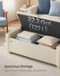 SONGMICS Linen Storage Ottoman Bench – Summer Sand