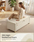 SONGMICS Linen Storage Ottoman Bench – Summer Sand