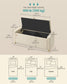 SONGMICS Linen Storage Ottoman Bench – Summer Sand