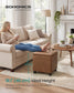 SONGMICS Square Storage Ottoman with Hinged Lid – Coffee Brown