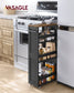 VASAGLE 4-Tier Slide-Out Storage Cart, Slim Kitchen Cart for Small Spaces | ULRC051K02