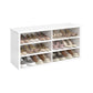 VASAGLE Liry Shoe Storage Bench Without Removable Cushion – Cloud White