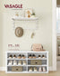 VASAGLE Liry Shoe Storage Bench Without Removable Cushion – Cloud White