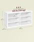 VASAGLE Liry Shoe Storage Bench Without Removable Cushion – Cloud White