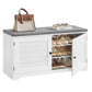 VASAGLE Shoe Storage Bench with Cushion, 3-Tier Entryway Bench with Padded Seat | ULSB044W01