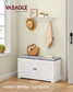 VASAGLE Shoe Storage Bench with Cushion, 3-Tier Entryway Bench with Padded Seat | ULSB044W01