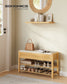 SONGMICS Storage Bench, Bamboo Shoe Rack, Entryway Furniture, 31.5 Inches Wide | ULSB056YL01