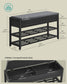 SONGMICS Storage Bench, Bamboo Shoe Rack, Entryway Furniture, 39.4 Inches Wide | ULSB059BH01
