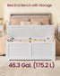 VASAGLE Storage Chest with 2 Safety Hinges – Cloud White