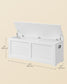 VASAGLE Storage Chest with 2 Safety Hinges – Cloud White