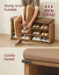 VASAGLE Liry Shoe Storage Bench with Removable Cushion – Honey Brown
