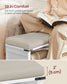 VASAGLE Shoe Storage Bench with Removable Cushion and Shelves – Cloud White