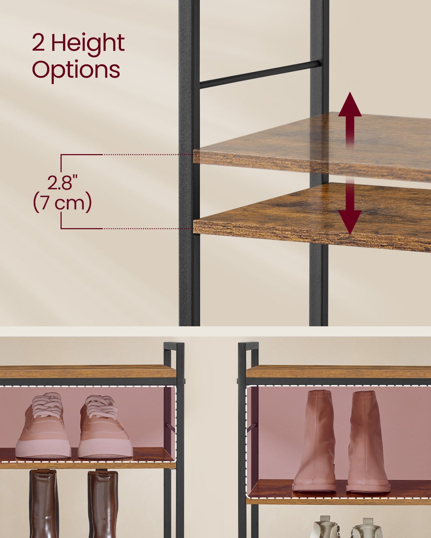 VASAGLE Hall Tree with Shoe Bench, Coat Rack Shoe Bench Set, Entryway Furniture